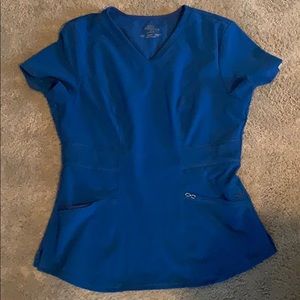 Cherokee infinity royal blue scrub top